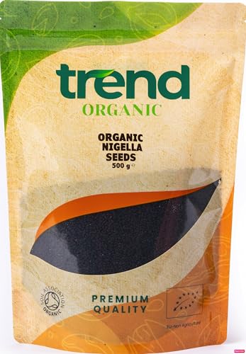 Trend Organic Nigella Seeds 500g - Natures Nutrient Boost with Distinct Savoury Flavour Vegan Certified Organic GMO-Free No Additives No Preservatives