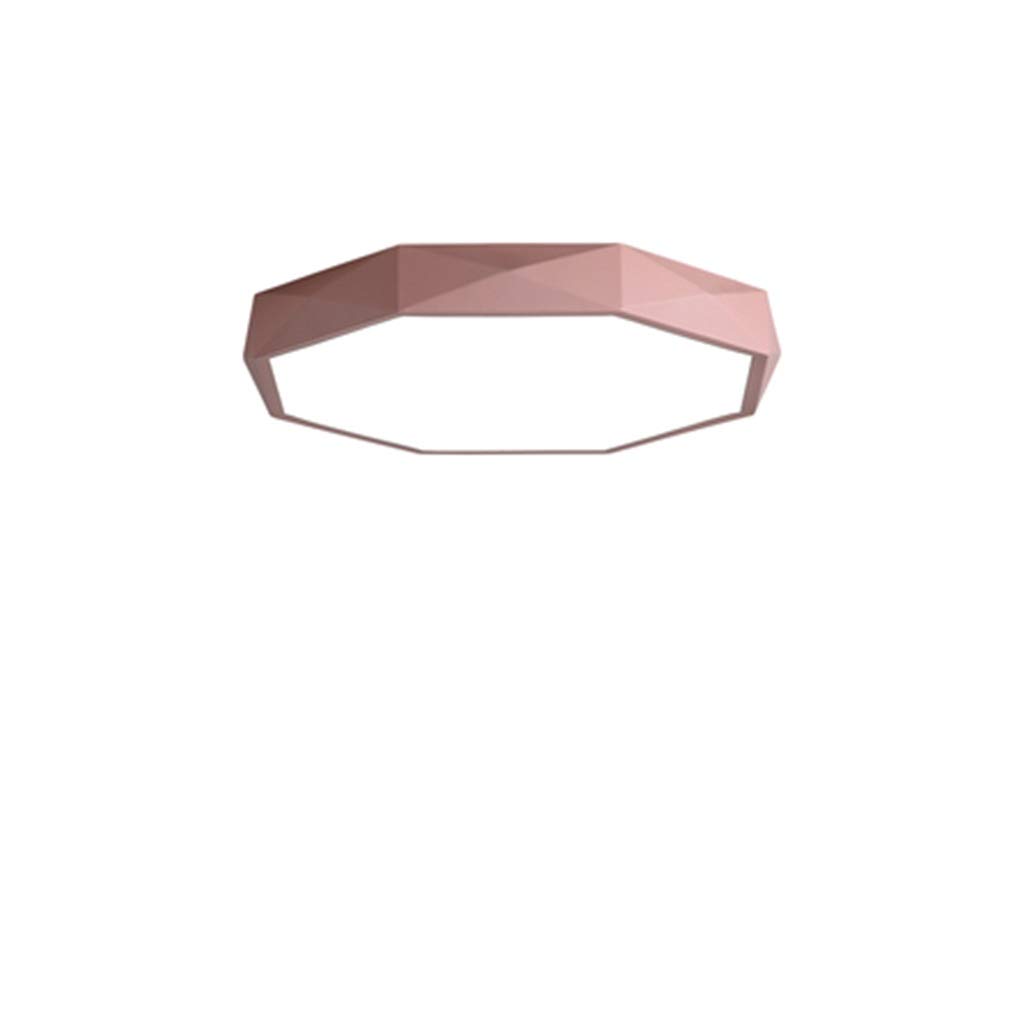 HynJGih Modern Minimalist Ceiling Lamp Creative Personality Round Bedroom Study Lamp Led Living Room Macaron Restaurant Lighting(Pink,50CM)