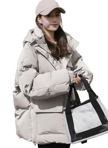 [Vilaria] ダウンコート レディース ダウンジャケット 中綿ジャケット フード付き アウター コート 冬 防風 防寒 暖かい 厚手 ゆったり カレッジ風 - Vilaria - 商品画像