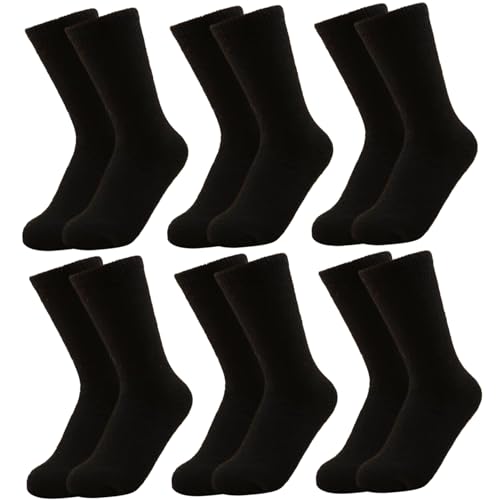 Chaussettes en laine anti-froid pour homme, pack de 6 paires d'hiver épaisses
