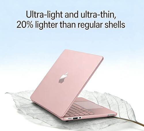 Image of Saco MacBook Neo Case 13 inch 2026 (A18 Pro, Model A3404), 1:1 Precision Fit | Official Blush Clear | Matte Hard Shell Cover, Scratch & Fingerprint Resistant for New MacBook Neo 13 inch Case