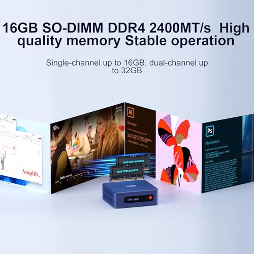 Image of Beelink SER3 Mini PC AMD Ryzen 3 3200U (up to 3.5GHz), 16GB DDR4 2400MT /s 500GB PCIE3.0 SSD Mini Computer, Radeon Vega 3 Graphics,1000Mbps LAN, Dual HDMI 4K Display Home-Office PC