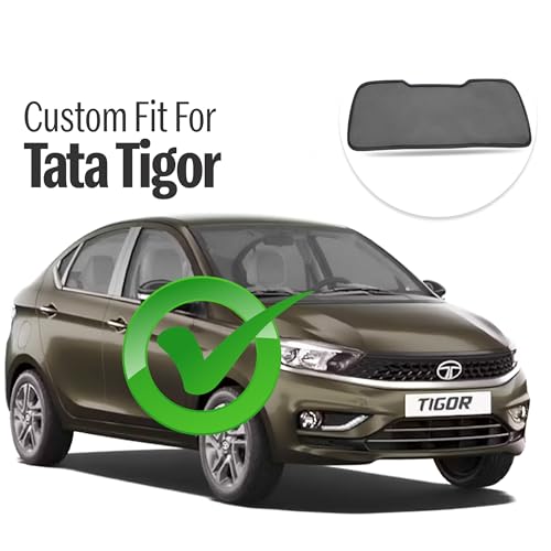 Image of Autofact Dicky Curtain for Tata Tigor| Custom Fit Rear Windshield Sunshade | UV & Heat Protection | Foldable Mesh | Privacy & Cooling Car Accessory
