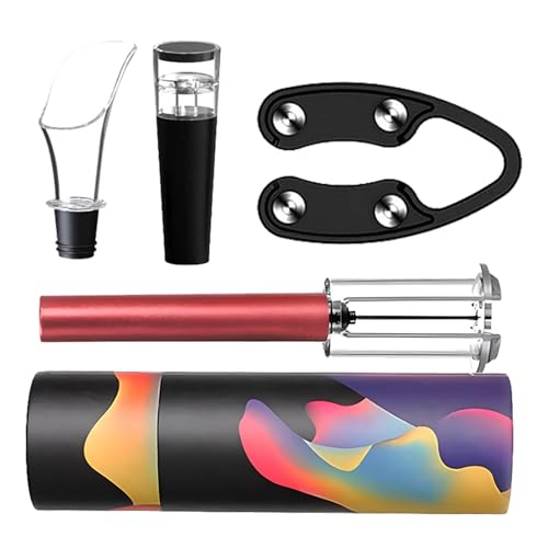 Ensembles de tire-bouchon de vin, ouvre-bouteille de vin multifonctionnel | Kits d'ouverture manuels 4 pièces | Tire-bouchon de bouteille de vin portable pour barmans, serveurs et serveurs de