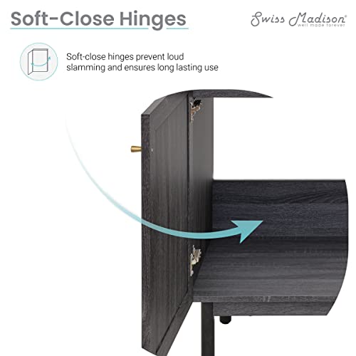 Image of Classe 18 inch Freestanding Bathroom Vanity in Black Oak with Sink Top