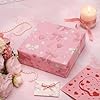 100 Sheets Mother's Day Pink-Based White Bow Gift Tissue Paper, 20 x 14in Bow Heart Pattern Tissue Paper for Mother's Day Gift Wrapping DIY Craft Spring Party Supplies #5