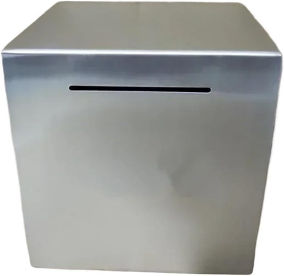 SBTRKT Thickened Stainless Steel Piggy Bank，Only in, No Export Banknotes and Coin Boxes，Large-Capacity Children's Money-Saving Box (Color : 15cmx15cm)
