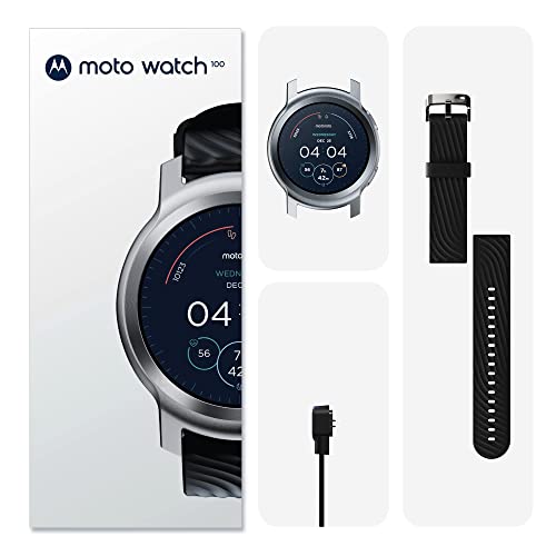 ▷ Motorola Moto Watch 100 - Reloj inteligente de 1.654 in con GPS