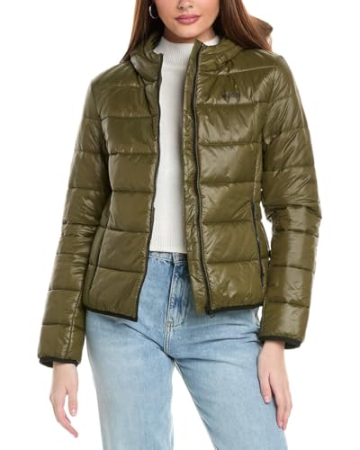 HUGO Women's Light Weight Hooded Puffer Jacket