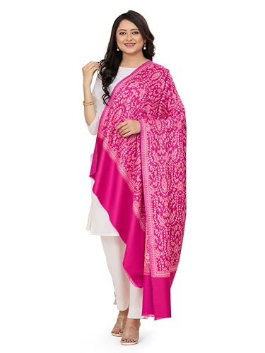Krish Jamawar Shawl Stole Pink For Women, 100cm x 200cm