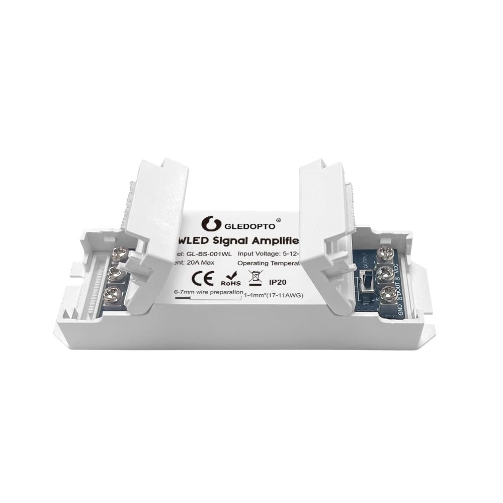 GL-BS-001WL 5-24 V Cyfrowy kontroler taśmy świetlnej WLED RGB RGBW 2811 Łatwe okablowanie Efekt fantomowy 100+