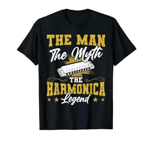 The Man - The Myth - The Harmonica Legend - Harmonica Player Camiseta