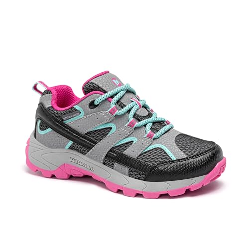Merrell(������) �j�����p �q���p ���A�u Kdz �n�C�L���O�V���[�Y, �O���[/�s���N, 12.5 Big Kid