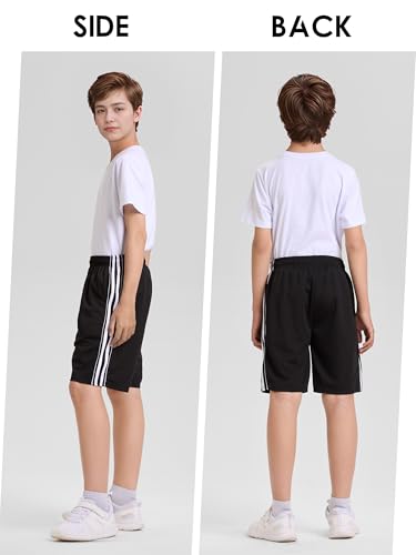 resinta 5 pack boys athletic shorts youth kids active gym basketball shorts soccer quick dry with pockets elastic waist
