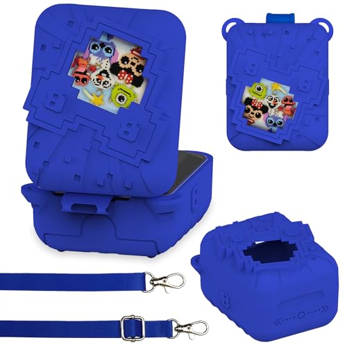 Silicone Case for Bitzee Disney Interactive Toy Digital Pet, Protective Cover for Bitzee Disney Virtual Digital Pet Accessories (Blue)