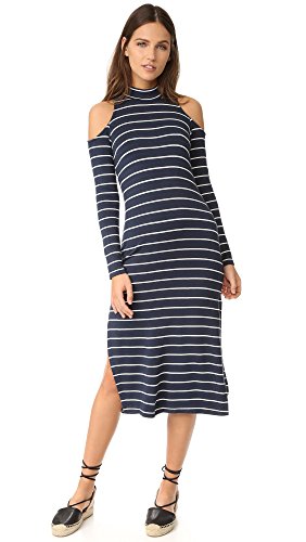 Vestito a busta femme SplendidHome avec coupe cache-coeur fluide bleu et blanc