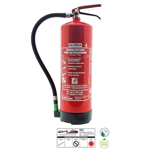 Gloria - SD6-6l Schaumlöscher- fluorfrei - für die Brandklassen A, B - inkl. Prüfplakette