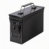 Movclstud Ammo Storage Box - Fire-Resistant, Waterproof, Airtight Metal Case with Lock Buckle - for Ammo and Lithium Battery Storage (11
