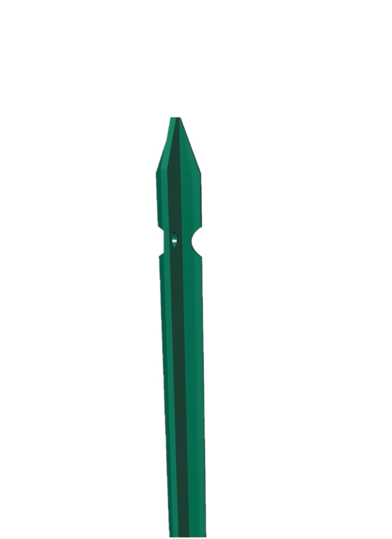 10 Pz Palo a t, paletto in ferro per recinzione plastificato verde 30x30x30 TUTTE LE MISURE (Altezza 225cm)