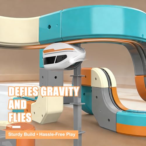 Image of Electric Train Set, 66PCS 3D Infinity Track with Flexible Tracks for Kids, Buildable STEM Train Set for Creative Play, Interactive Race Track Toy for Kids Ages 3-8