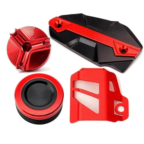 Bouchon de remplissage d'huile étanche et garde de maître-cylindre rouge pour Z650 et Z900