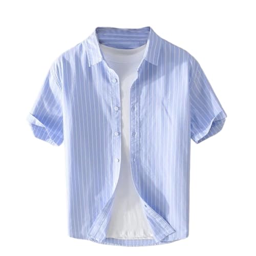 Chemise à manches courtes brodée en coupe ample pour homme exigeant