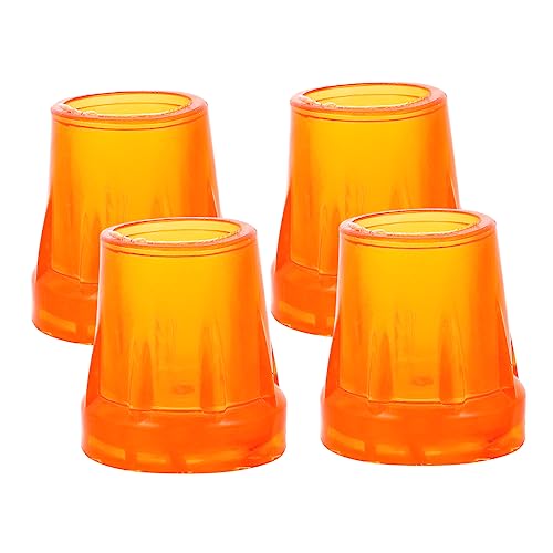 HAPINARY 4pcs Crutch Non-Slip Crutch Feet Protector Crutch Non- Slip Pad Crutch Leg Protector Walking Stick Foot Pad Walker Crutch Feet Cover Crutch Feet Pad Crutch Stick Beef Tendon