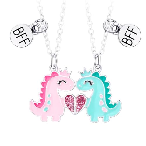 Colar Melhores Amigas Best Friend Amizade Dinossauro Bff Par