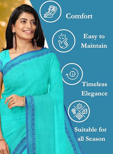 Image of Women's Chettinad Cotton Sarees | Handloom Saree with Blouse | Pure Cotton Sarees for Women Daily use and All Occasion Wear| Soft, Comfort Cotton Saree