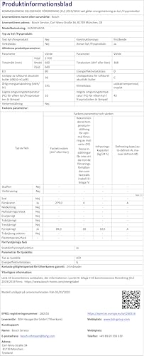 Bosch Combi Kgn39Vwda No Frost, 203 X 60 Cm, A+++