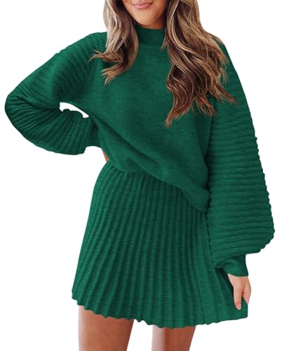 Zwurew Womens 2 Piece Skirt Sets Fall Fashion 2025 Mock