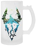 Matériau en verre solide GENIGMAE Skyrim Nature Logo Agresser Transparent Pour la Bière Mug For Beer
