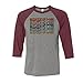 Retro Women in Law Three-Quarter Raglan Sleeve Baseball Shirt Unisex Small Grey/Maroon