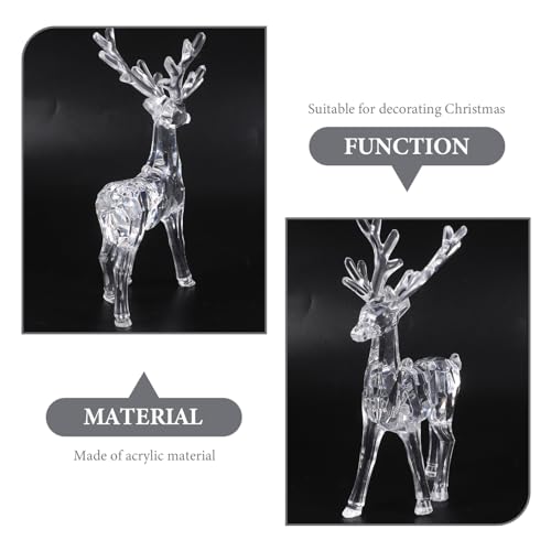 Adornos de alce de acrílico Beavorty para decorar tu mesa navideña con elegancia 6