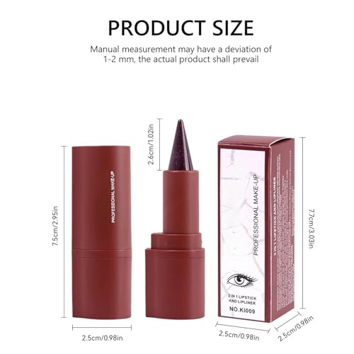 Delineador y perfilador de labios 2 en 1 resistente al agua miniatura 7