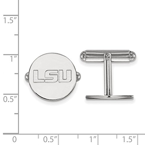 Mancuernillas LSU de Plata 925 miniatura 2