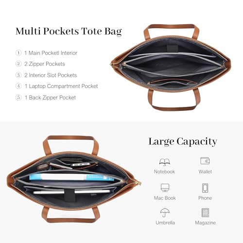 Bolso Tote de Cuero Genuino para Mujer miniatura 4
