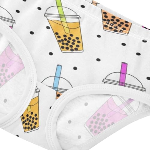 Stylish Girls Underwear Toddlers 2t Cotton Girl Panties Cute Cartoon Bubble Tea Underpants Briefs4
