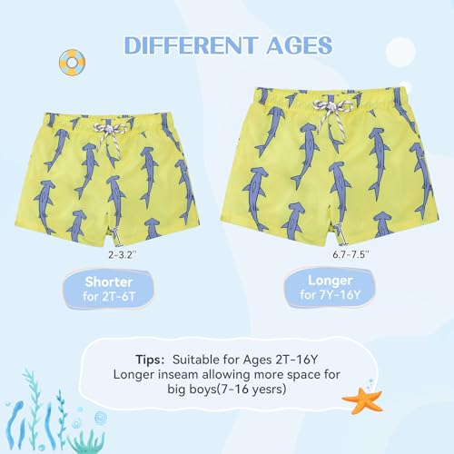 Image of American Trends Boys Swim Trunks Toddler Swim Shorts Bathing Suit Kids Swimsuit Youth Swimwear