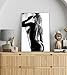 Sexy Canvas Wall Art Nude Woman in Bath Posters and Prints Abstract Naked Black White Artwork Wall Decor for Apartment Hotel Bathroom Bedroom Bar Decoration Ready to Hand 12x16inch