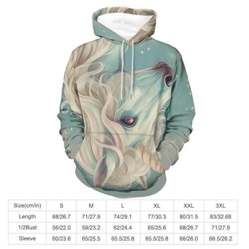 Sweat à capuche licorne blanche idéal pour vos moments de détente à la maison - 3