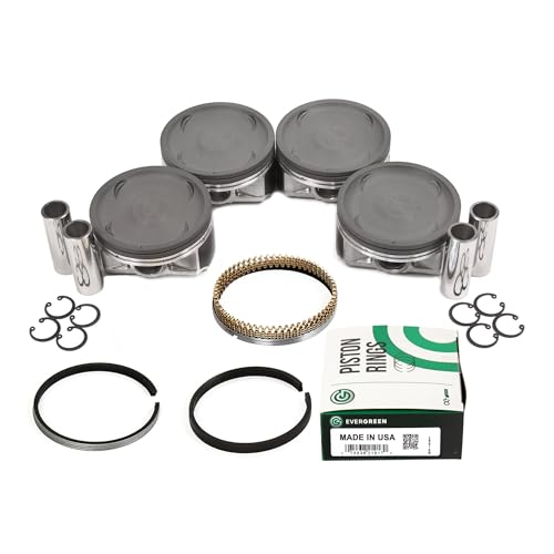Mizumo Auto MA-4216947337-0 Pistons w/Rings Compatible With/For 04-13 Subaru Impreza WRX Legacy 2.5L DOHC EJ255