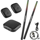 Electronic Drum Set Pocket Air Drum Sticks Set with Air Drumsticks & Pedals & Bluetooth Adapter & Earphone,Play Drum Anywhere Anytime 8 Sounds for Beginners, Teens & Adult Drummer Gift With Speaker