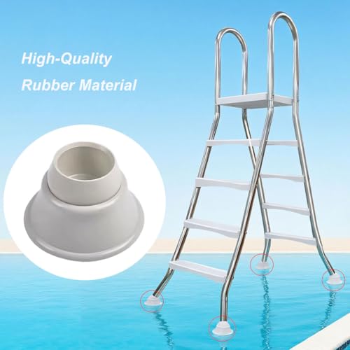 Escalera doble para piscina 4 pasos 72.8 pulg acero inoxidable miniatura 5