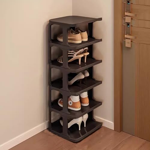 Armoire à chaussures étroite à 6 niveaux pour petit couloir