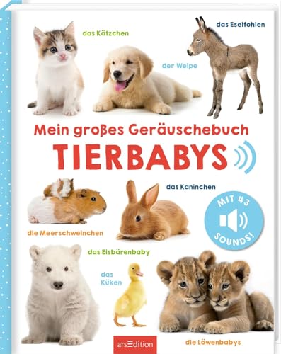 Mein großes Geräuschebuch – Tierbabys: Mit 43 Sounds | Hochwertiges...