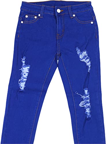 Image of ToBeInStyle Girl's Denim Easy Styling Classic Timeless Everyday Jeans Zip-Up Closure