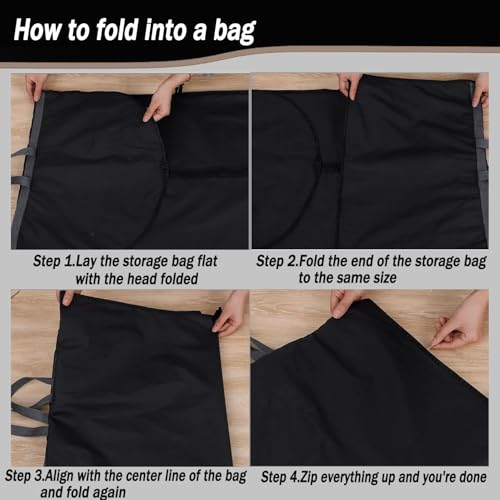 Long Dress Bags Covers Garment Storage bags with Zip Wedding Dust Cover Foldable Washable Clear Lightweight Garment Bags for Travel Weddings Suits and Dresses (black) - Image 6