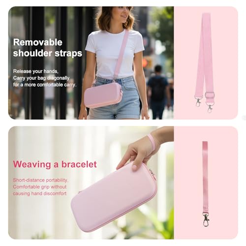 Protection Nintendo Switch OLED anti-choc étui rose contre rayures - 5