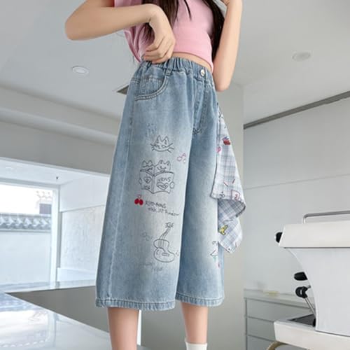 Short jean pour fille ample décontracté tendance été - 3